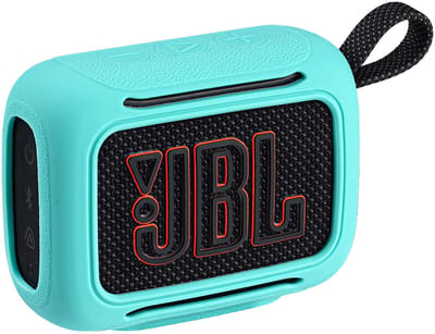 Beschermhoes geschikt voor JBL Go 5 Bluetooth Speaker - Meerdere Kleuren - Schokbestendig - Krasbestendig - Siliconen - Hoesje - Case - Bescherming - Sky Blauw