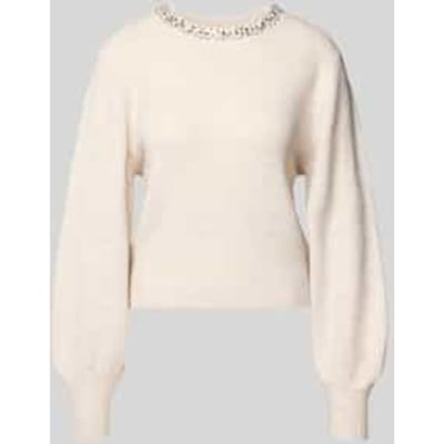 Only Trui Onlelsa L/s Pullover Knt Noos 15210667 Pumic Stone/white Dames Maat - M