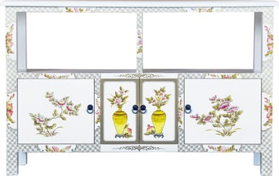 Fine Asianliving Chinees Dressoir Wit Handbeschilderd B140xD33xH90cm Chinese Meubels Oosterse Kast
