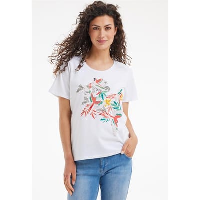 DIDI T-shirt Celeb White Palooza Panel Maat: 44 | Tops Outlet | Dames | Wit