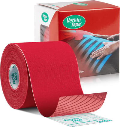VetkinTape® - Rood - Kinesiotape - Voor paarden en andere dieren - 6cm x 5m