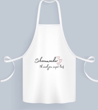 Akyol - schoonmoeder ik vind jou super lief Keukenschort - Mama - de liefste schoonmoeder - moeder cadeautjes - moederdag - verjaardag - geschenk - kado - 82 bij 71 cm