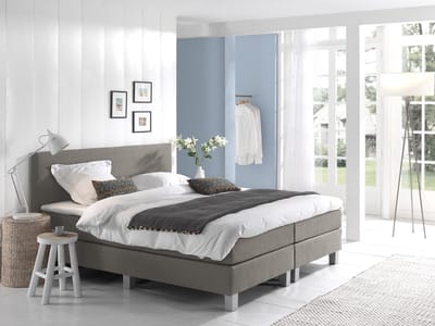Anno 1588 VEDO Boxspringset - Pocketvering - Luxe Topper - Inclusief Dekbed en Kussens - Beige - 180x200 cm