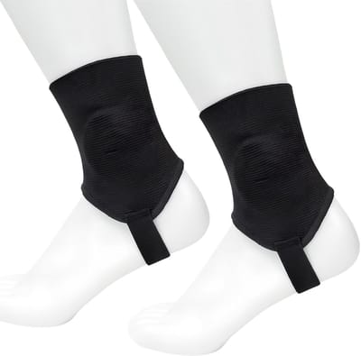 Dailygoods - 1 paar scheenbeschermers voor voetbal, enkelbescherming, zwart, voetbalaccessoires, enkelbescherming voor sport, Shield Protector, dubbelzijdige pads voor volleybal (L)