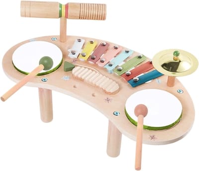 Kinderen Drumstel - Muziekinstrumenten Set - Muziek Ontdekken - 7-in-1 Combinatie - 39 cm Lengte - Meerkleurig
