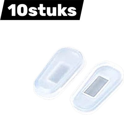 10 paar - Antislip neuspads - Siliconen antislip neuspads voor brillen - Ultrazachte siliconen neuspads - Clip-on neuspads - Geschikt voor brillen en zonnebrillen - Wit