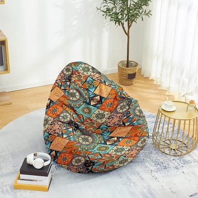 Zitzak Stoel - Zitzakhoes - Ontspannen Zitten - Zelf Vullen - XL 100x120 cm - Geel