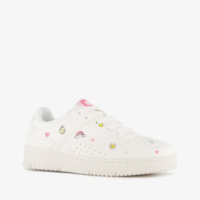 Blue Box meisjes sneakers met icoontjes wit - Maat 31 - Uitneembare zool