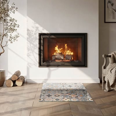 Coloray Vloerplaat Houtkachel - Plaat onder Houtkachel - 60 cm x 60 cm - Kachel Onderplaat - Grijs Vloerplaat Kachel - Onderplaat Voor Houtkachel - Onderplaat Kachel - Houtkachel Vloerplaat - Verwarmingsaccessoires