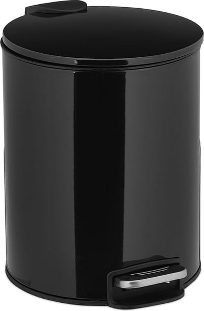 pedaalemmer 5 l - softclose - binnenemmer - handvat - metaal - badkamer - toilet - zwart