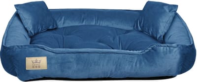 AIO FACTORY - Dierenmand - Velours Blauw - 100x75 cm - Antiallergisch