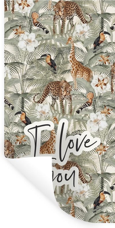 Muurstickers - Sticker Folie - I love you - Quotes - Spreuken - Love - 40x80 cm - Plakfolie - Muurstickers Kinderkamer - Zelfklevend Behang - Zelfklevend behangpapier - Stickerfolie
