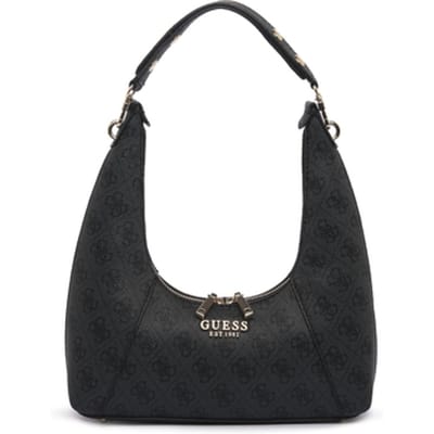 GUESS Schoudertas Calista Top Zip Shoulder Bag Coal Logo Donkergrijs