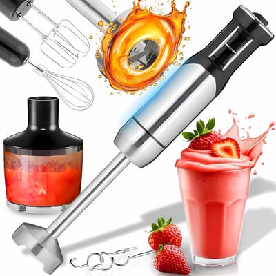 Krachtige Staafmixerset met 1200W, 8 Snelheden en Accessoires