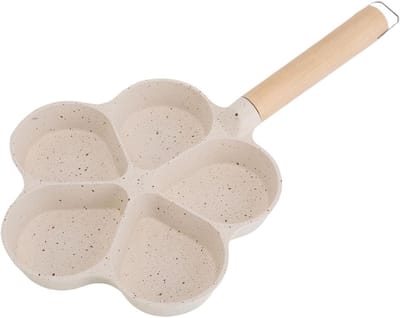 Eierpan Bloemvorm - Omeletpan Pannenkoekenpan - Ontbijt Maken - Antiaanbaklaag - 2.8 liter - Zwart
