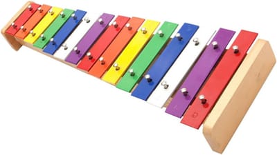 Kleurrijke Xylofoon - Muziekinstrument Kinderen - Muziek Leren - 15 Noten Schaal - 40 x 14 x 5 cm - Regenboog