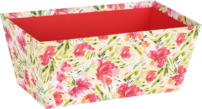 Dekoratief | Bakje 'Flowers Lush', karton, 24x14x10cm | A240217