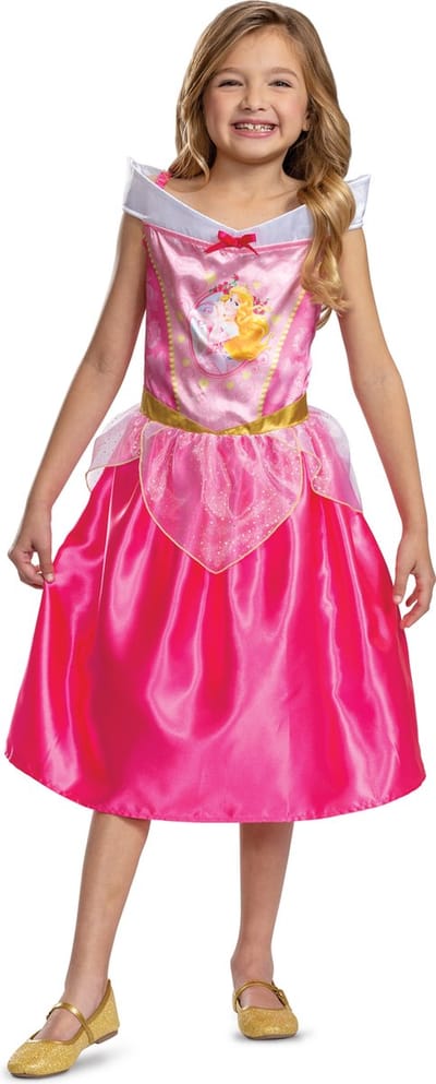 DISNEY Prinses - SLEEPING BEAUTY, Aurora Basic Plus , Maat M (7-8 jaar), Meisjes