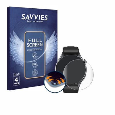 Savvies - Screenprotector voor Marsyu Smartwatch 1.56" - Folie Beschermfolie transparant volledig dekking 4 Stuks