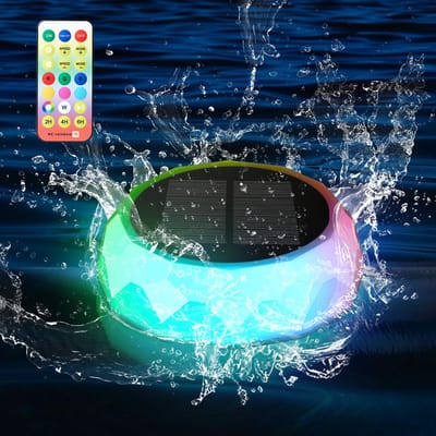 Dailygoody - Zonne drijvende zwembadverlichting - RGB-kleuren - IP68 waterdicht - zwembadlamp - afstandsbediening - chloor tablet - voor in het zwemba