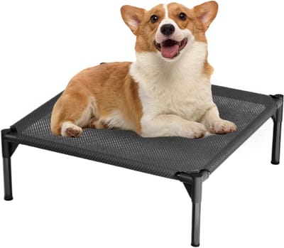 Hondenbed Buiten - Reisbedje Hond - Kamperen en Reizen - Waterdicht Wasbare Hoes - 49x49x19cm