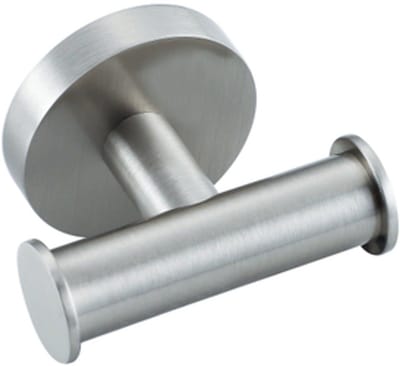 FugaFlow Handdoekhaak - rond - dubbel - Geborsteld RVS PVD (RVS)