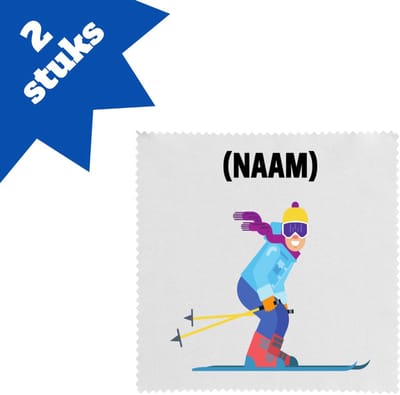 Akyol - skiën brillendoekjes - Sport - skiër - wintersport - 17,8 bij 17,8 cm - 2 stuks