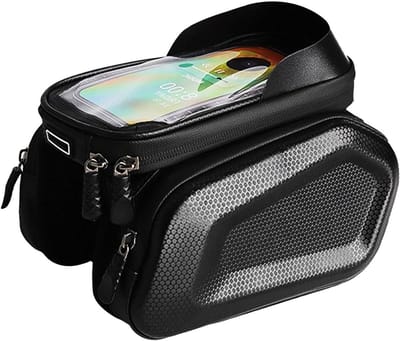 Fiets Telefoonhouder - Stuur Tasje - Buiten Fietsen - Waterdicht Touchscreen - 6.5 Inch Max - Zwart