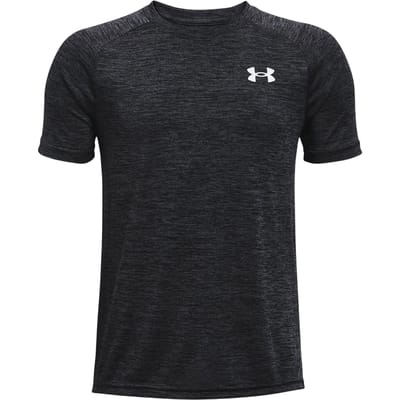 Under Armour Tech T-shirts Kinder - Zwart - Maat 127 - 137 CM - Poly Jersey