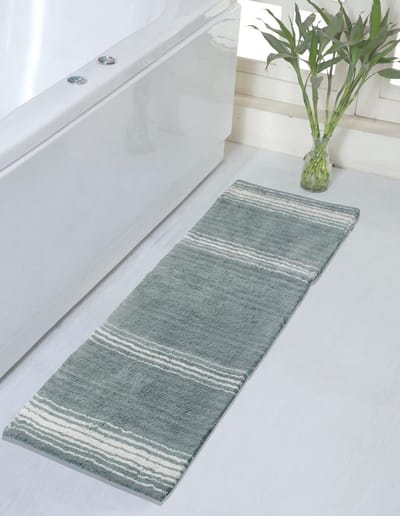 Badtapijt - Badmat Douchemat - Badkamer Comfort - Zeer Absorberend - 53x137 cm - Grijs