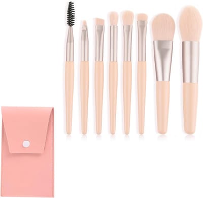 Professionele Make-up Borstels Set voor Vloeibare Foundation, Concealer en Oogschaduw - 8 Stuks Hoogwaardige Make-up Tools