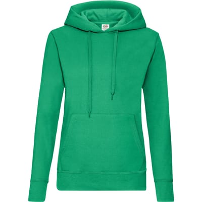 Fruit of the Loom Dames/Dames Klassieke Hoodie (Kelly Groen)