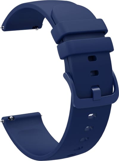 Siliconen bandje - geschikt voor Garmin Venu (2 Plus) / Venu SQ (2) / Vivomove (Style - Sport) / Vivoactive 3 / 5 / 6 / Forerunner 55 / 165 / 245 / 645 / 570 - 42mm - marineblauw