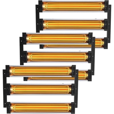 3x Sécheur de peinture Radiateur infrarouge Radiateur chauffant Lampe infrarouge 3kW