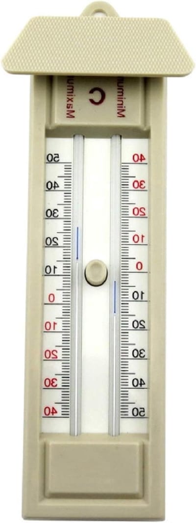 Digitale Thermometer - Max Min Meter - Planten Verzorgen - Dubbele Temperatuurweergave - 23 x 8.5 cm - Wit