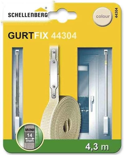 Rolluik Band Reparatie - Gordel Vervanging - Rolluik Herstel - Repareer Zonder Kast Openen - 14 mm Breed - Beige