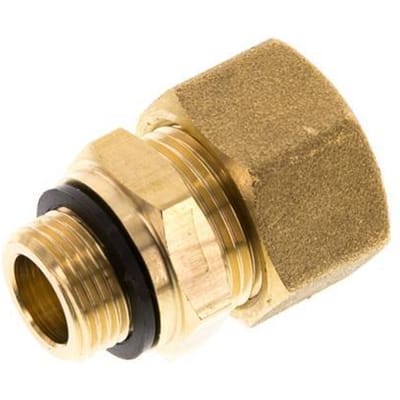 G 3/8'' Buitendraad x 16mm Messing Rechte Knelfitting met PA Afdichting 76 Bar DIN EN 1254-2