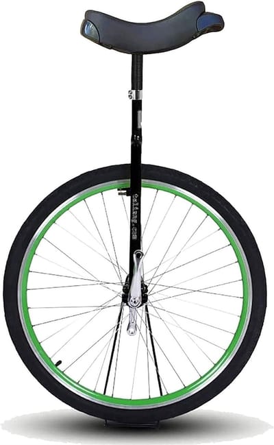 Eenwieler voor volwassenen - Balansfiets - Balans trainen - Antislip pedalen - 28 inch wiel - Groen