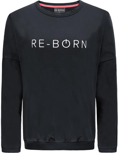 Re-Born - Sportkleding - Sport trui - Trui ronde hals - Dames - Zwart - Maat L