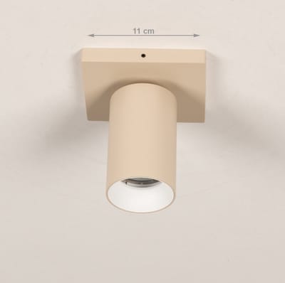 Lumidora Opbouwspot 75215 - DANI - GU10 - Beige - Zand - Metaal - Badkamerlamp - IP21