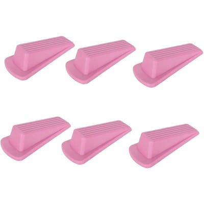 6 stuks Deurstoppers Dik Flexibel Stapelbaar Duurzaam TPR Anti-Deformatie Deurwig voor 1.2in roze