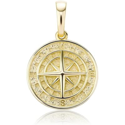 100 %925 Sterling Zilver Kompas Hanger Hoge Kwaliteit Verguld / Platina Verguld Fijne Sieraden Gepersonaliseerde Sieraden Voor Vrouwen 16inch beige