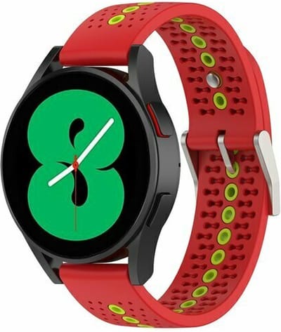 By Qubix - Geschikt voor Garmin bandje - Geschikt voor Garmin Vivoactive 4 / 4L - Dot Pattern bandje - Rood - Smartwatch bandje 22mm
