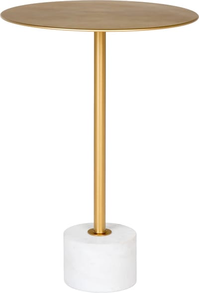 Artichok Manon Bijzettafel Goud - Metaal - Marmer - Rond - Salontafel