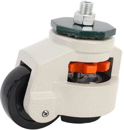 Zwenkwiel met Schroefdraad - Verstelbaar Wiel - Werkbanken Verplaatsen - Hoge Draagkracht - 75 mm Wiel - Zwart