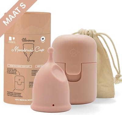 Bamboozy Luxe Menstruatiecup V2 Maat S Tiener Herbruikbare Menstruatie Cup met Sterilisator 2de generatie Period Menstruatiecup Zero Waste