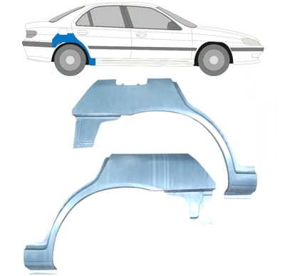 Reparatiepaneel achterspatbord voor Peugeot 406 1995-2004 / Links + Rechts / Set