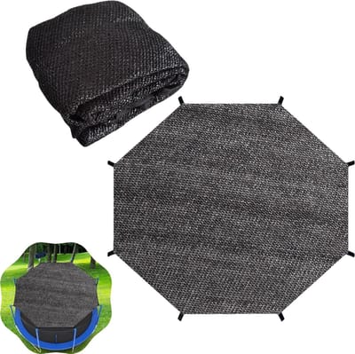 Trampoline Zonnescherm - Net Cover - Buiten spelen - Blokkeert 90% UV - 244-427cm - Zwart
