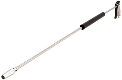Blaaspistool aluminium | Met 2 nozzles | 120 cm lans | 1/4 buitendraad | Met insteeknippels | In blister