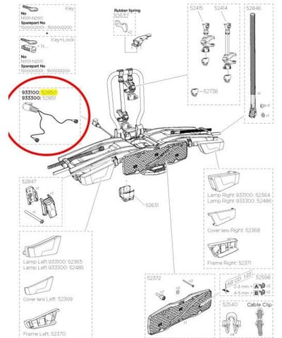 Thule Electric Connector Easyfold 13p 933/934 Reserveonderdeel Zilver